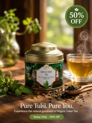 Nilgiri Thulasi Tea | Tea Dust | Silver Oak Tea Factory Ooty (50g)