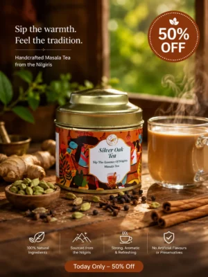 Nilgiri Masala Tea | Tea Dust | Silver Oak Tea Factory Ooty (50g)