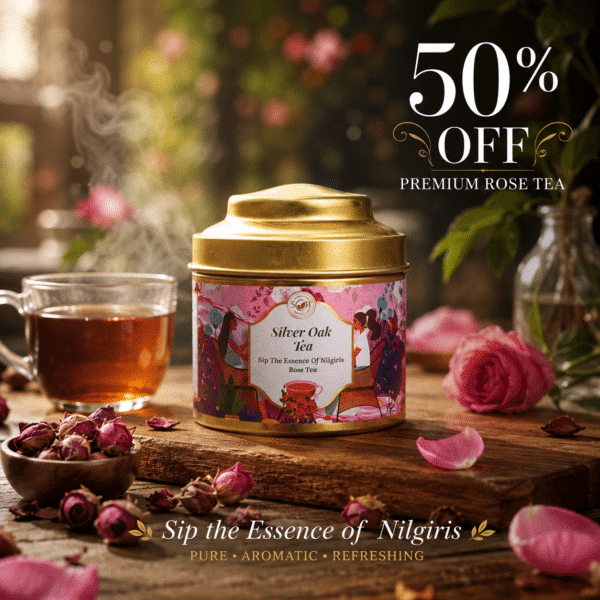 Nilgiri Rose Tea | Tea Dust | Silver Oak Tea Factory Ooty (50g)
