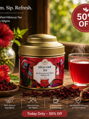 Nilgiri Hibiscus Tea | Tea Dust | Silver Oak Tea Factory Ooty (50g)